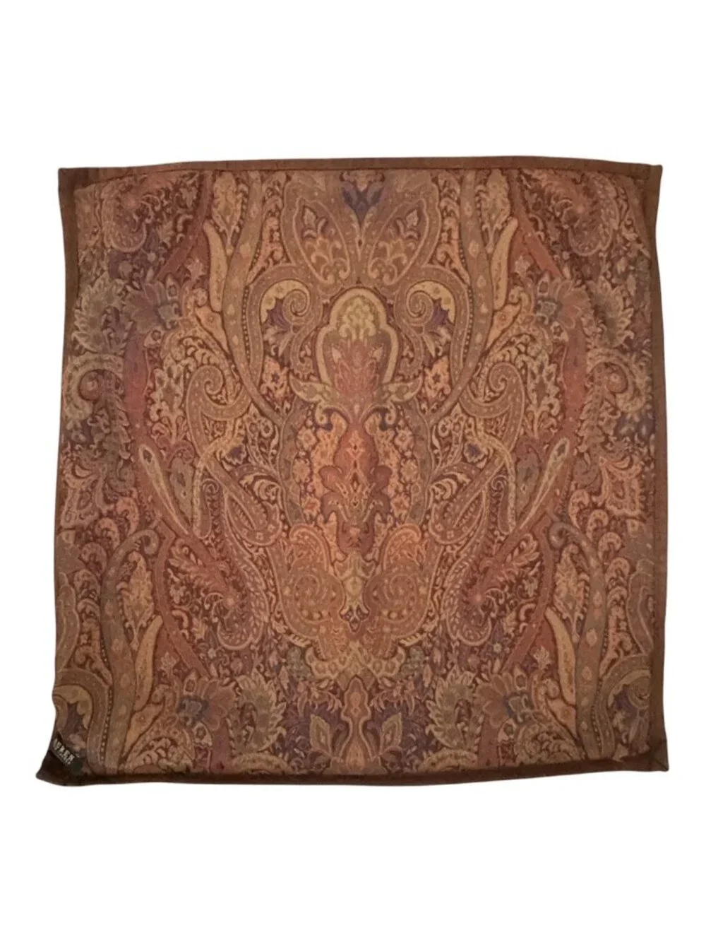 Lauren Ralph Lauren Dalmency Hall Paisley Euro Shams Pair 25x25 Suede Like Trim